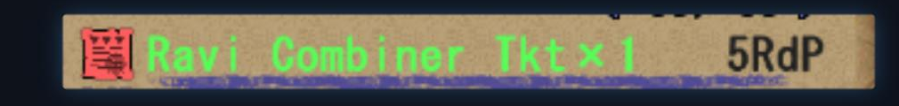 Ravi Combiner Tkt — 5 RdP